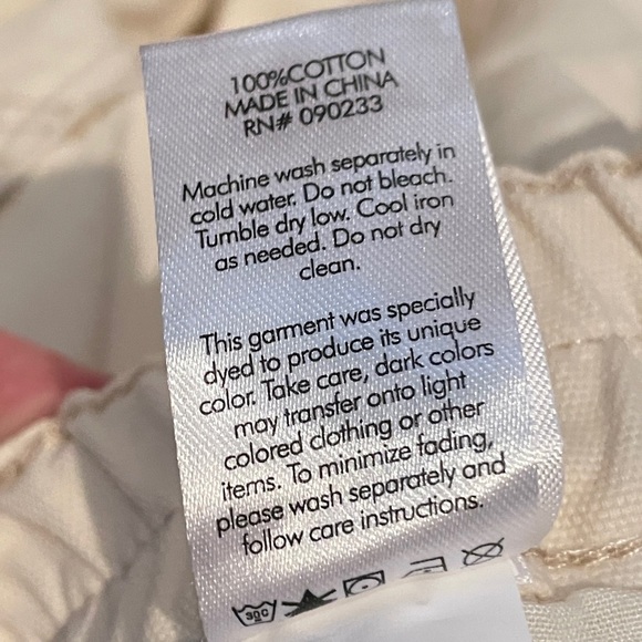 PacSun Cream Cargo Pants Utility Low Rise Puddle, Size Small - Picture 11 of 12